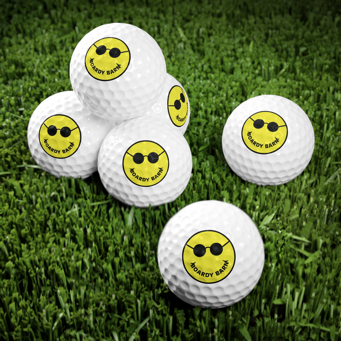 
  
  Boardy Barn Smiley Face Golf Balls, 6pcs
  
