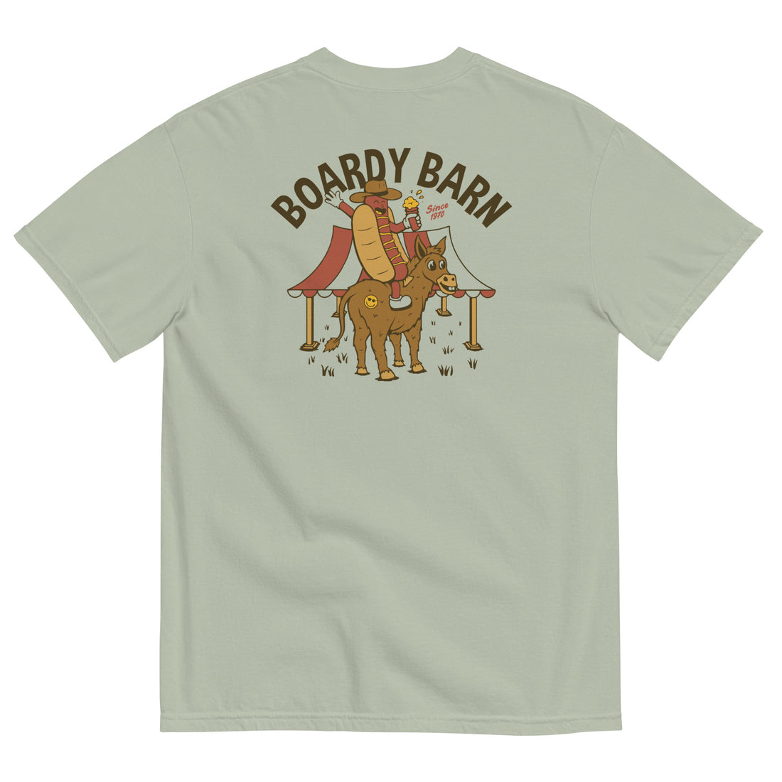 Dog-n-Donkey Boardy Barn Unisex garment-dyed heavyweight t-shirt
