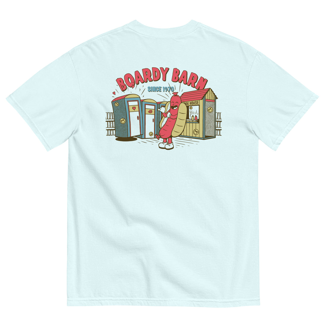 Unisex Boardy Barn Porta Potty's Rockin Garment-dyed Heavyweight T-shirt