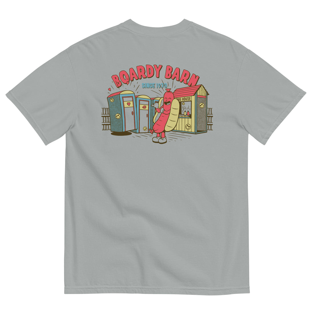 Unisex Boardy Barn Porta Potty's Rockin Garment-dyed Heavyweight T-shirt