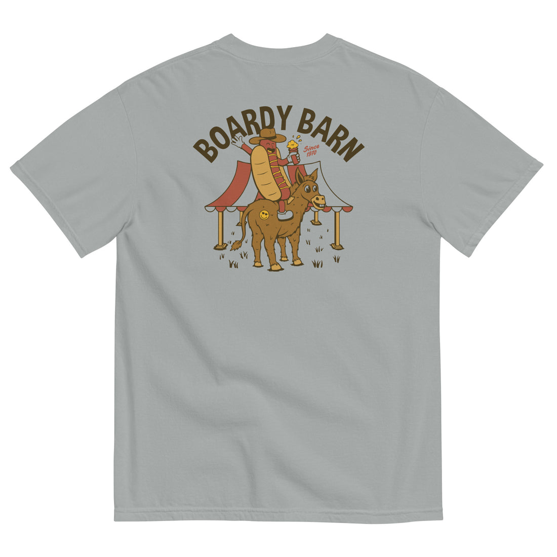 Dog-n-Donkey Boardy Barn Unisex garment-dyed heavyweight t-shirt