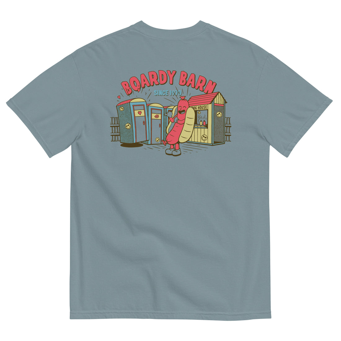 Unisex Boardy Barn Porta Potty's Rockin Garment-dyed Heavyweight T-shirt