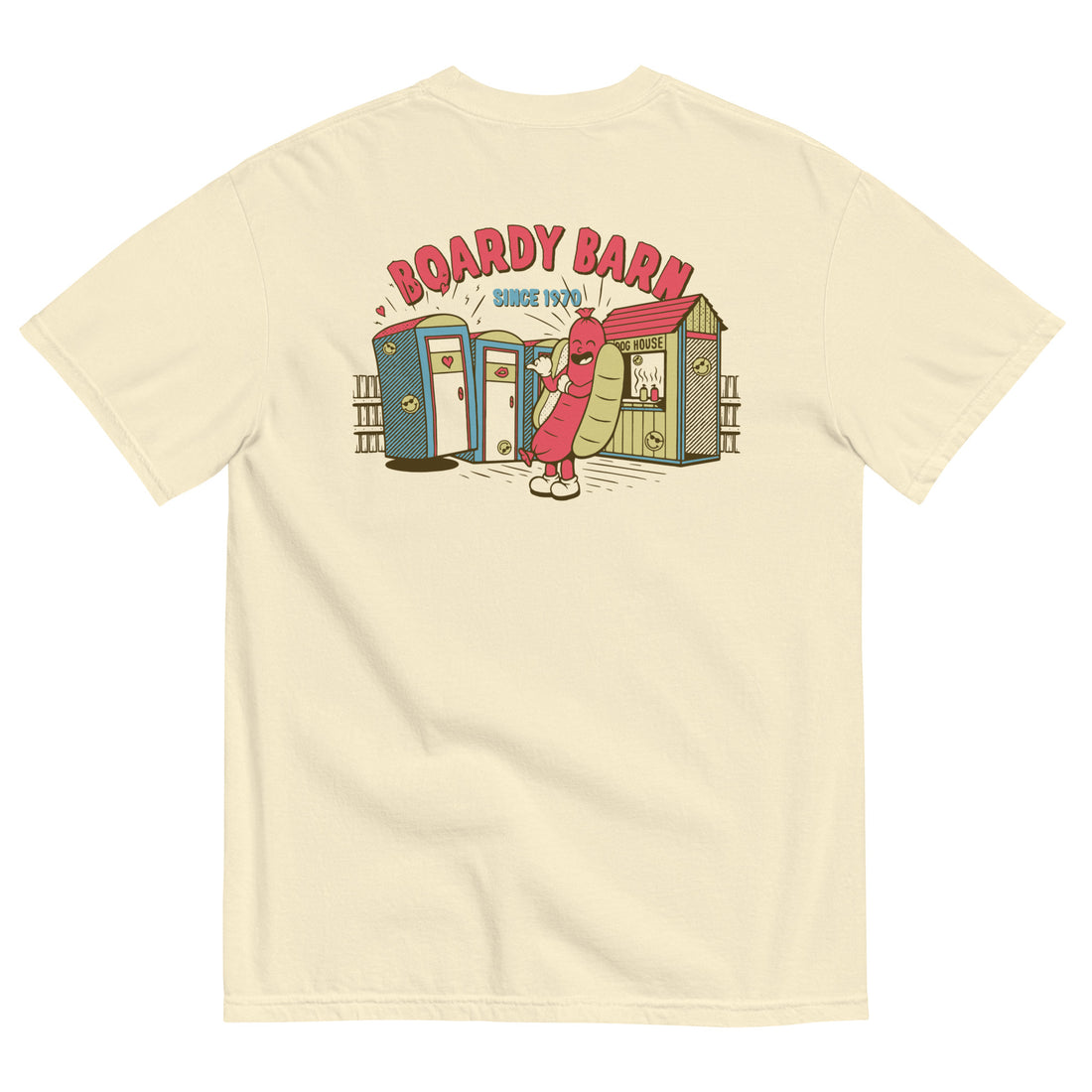 Unisex Boardy Barn Porta Potty's Rockin Garment-dyed Heavyweight T-shirt