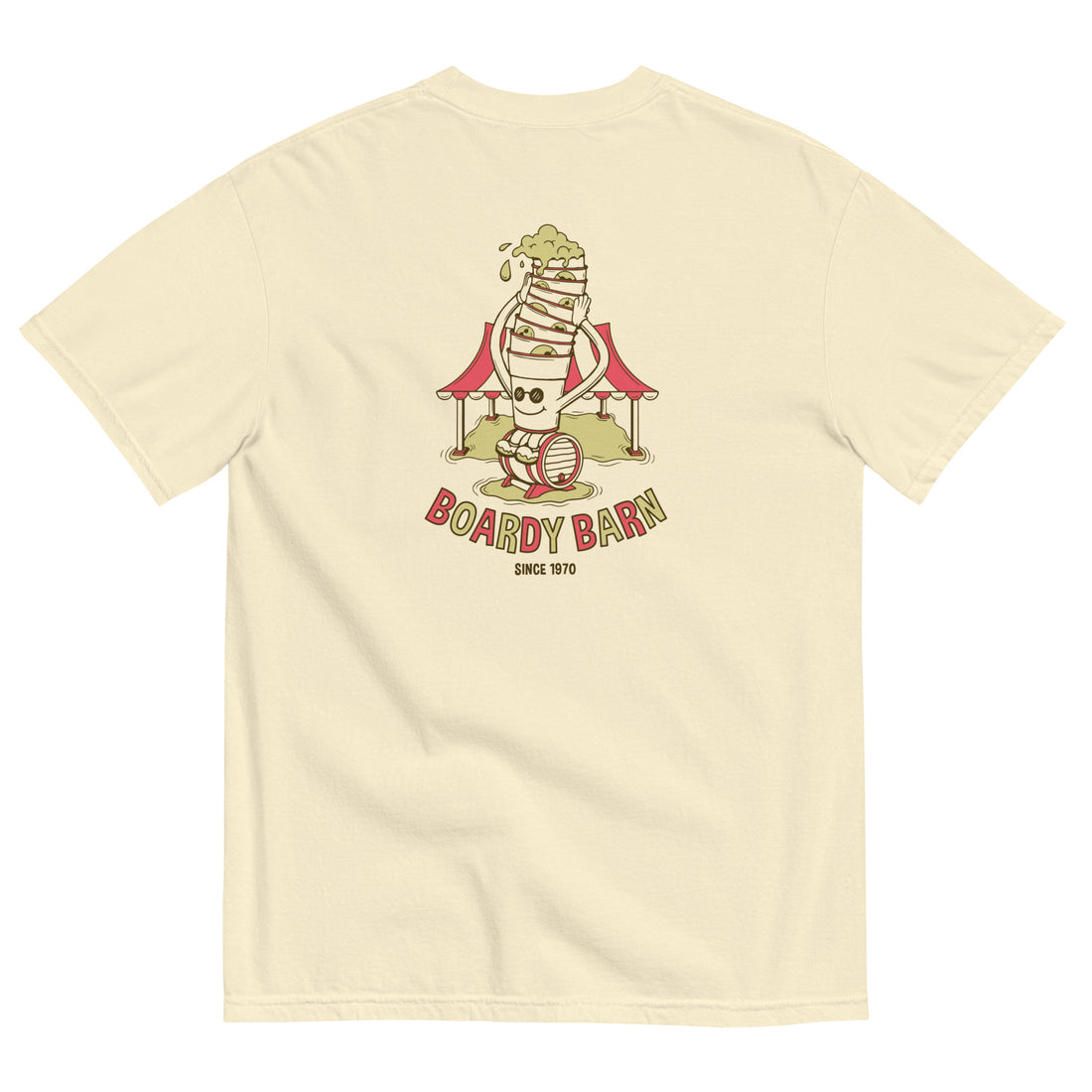 Boardy Barn Cup Stack - Unisex garment-dyed heavyweight t-shirt