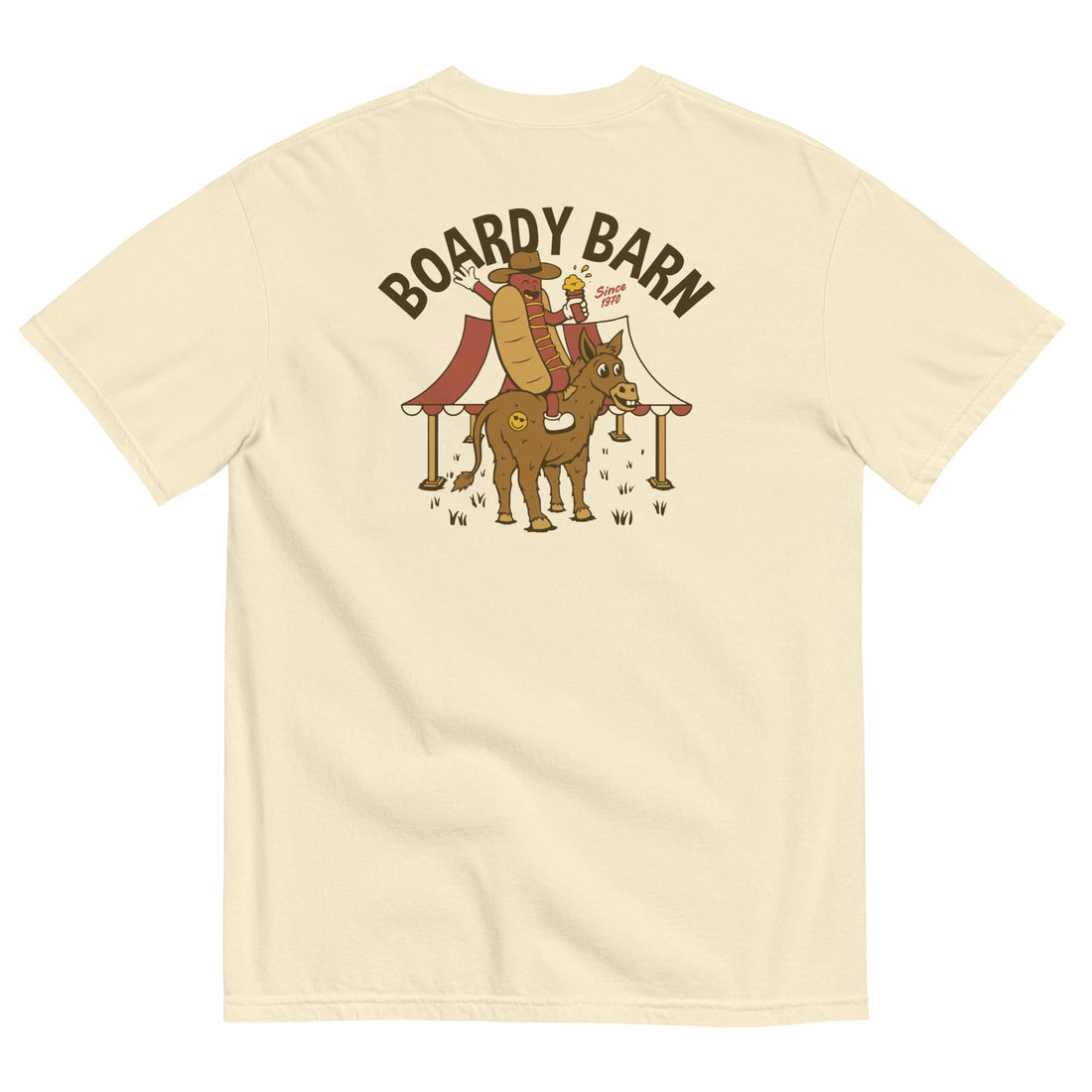 
  
  Dog-n-Donkey Boardy Barn Unisex garment-dyed heavyweight t-shirt
  
