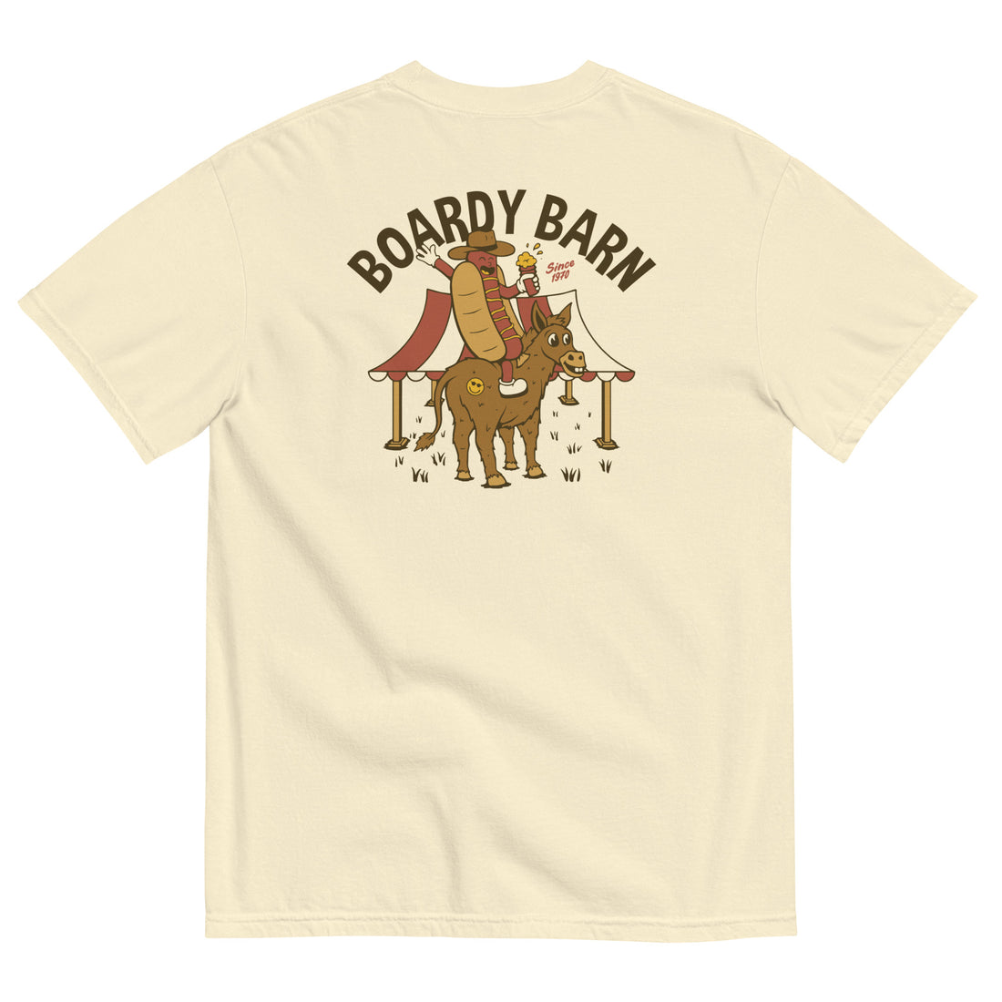 Dog-n-Donkey Boardy Barn Unisex garment-dyed heavyweight t-shirt