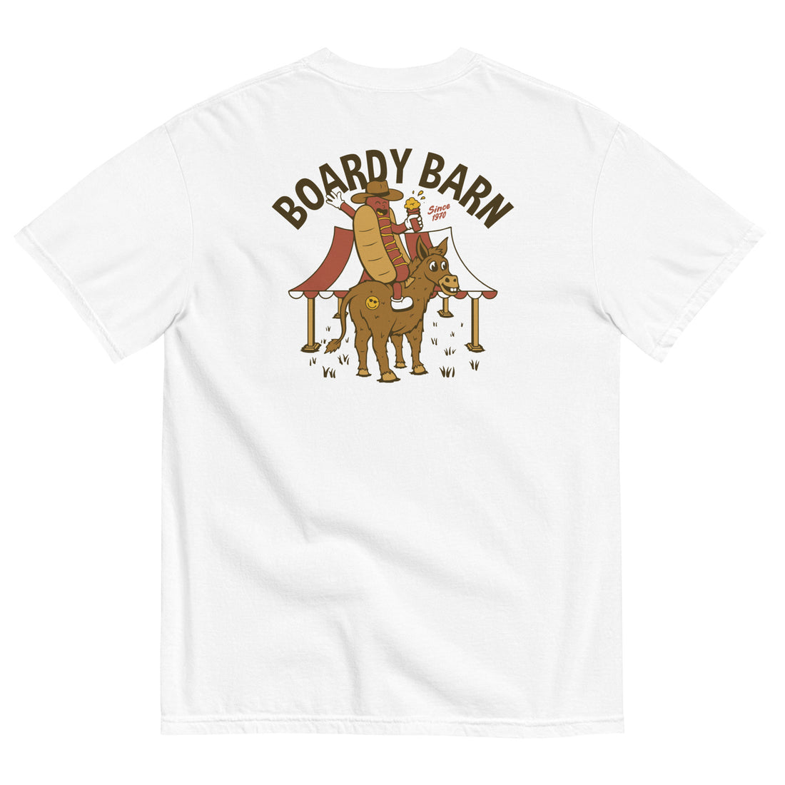Dog-n-Donkey Boardy Barn Unisex garment-dyed heavyweight t-shirt