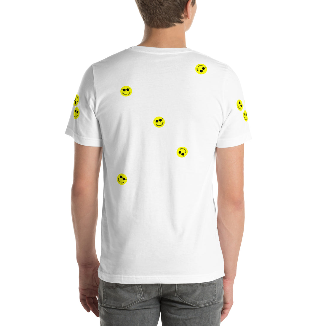 
  
  Unisex 'Stickers EVERYWHERE' Boardy Barn T-shirt
  
