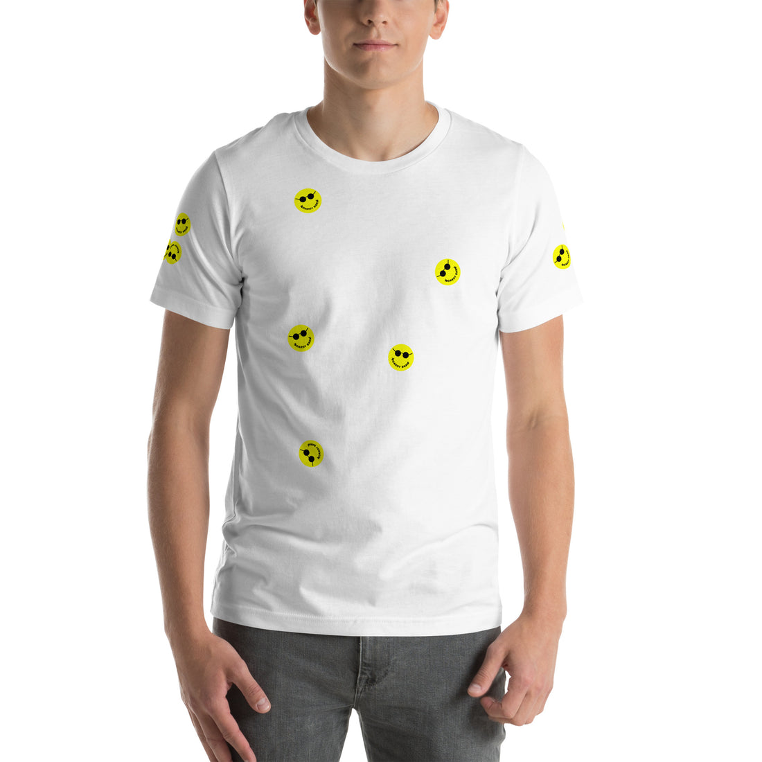 
  
  Unisex 'Stickers EVERYWHERE' Boardy Barn T-shirt
  
