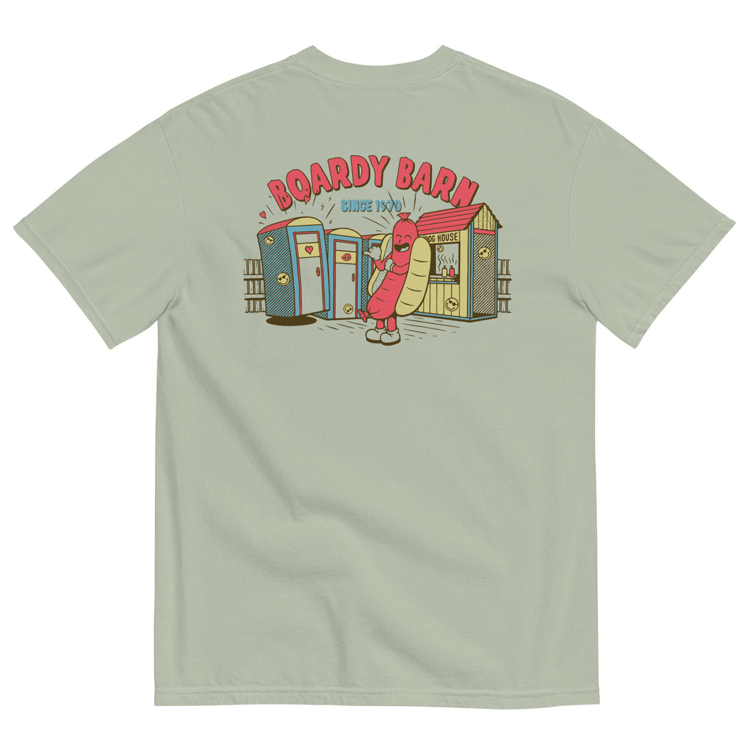 Unisex Boardy Barn Porta Potty's Rockin Garment-dyed Heavyweight T-shirt