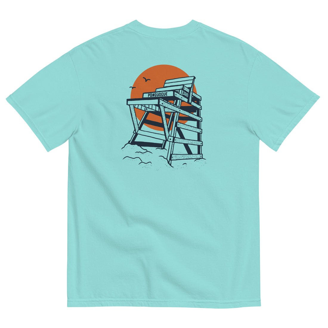 
  
  Unisex Hampton Bays Ponquogue Beach Lifeguard Chair Classic garment-dyed heavyweight t-shirt
  

